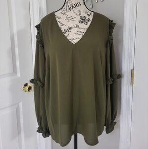 V-neck Ruffle Top